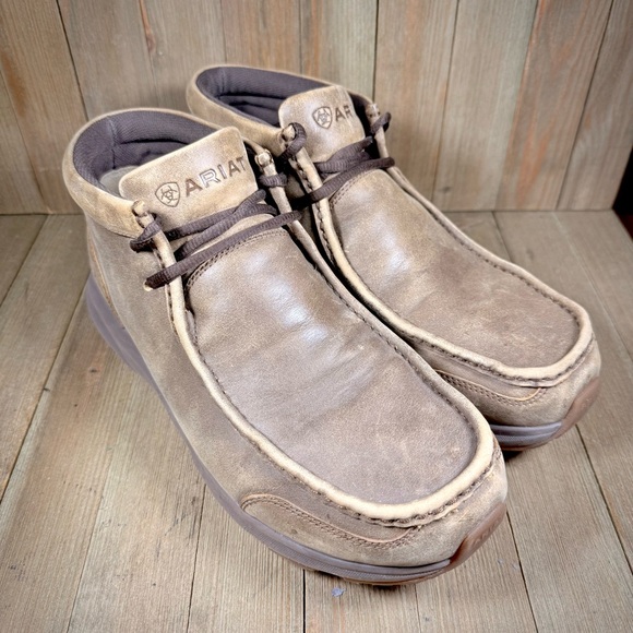 Ariat Spitfire Moc Toe Boots Brown Bomber Size 10 D - Picture 4 of 11